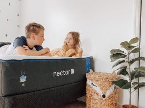 Kids on bed