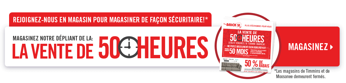 Magasinez notre dépliant de la la vente de 50 heure