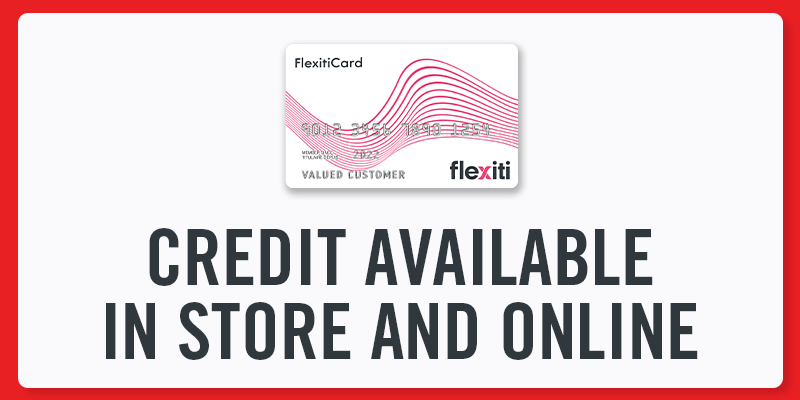 Credit available in-store and online